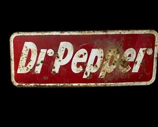 VINTAGE/ANTIQUE LARGE (18”X48”) DR PEPPER SIGN