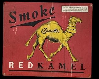 VINTAGE SMOKE RED KAMEL CIGARETTES SIGN – 1996