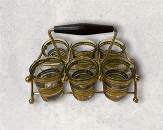 MCM SHOT GLASS SET IN RACK