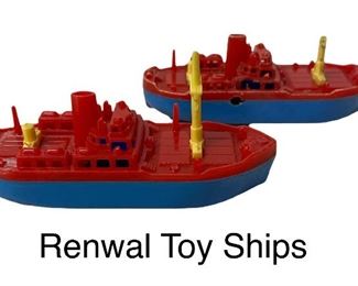 LOT/2 VINTAGE RENWAL TOYS SHIPS