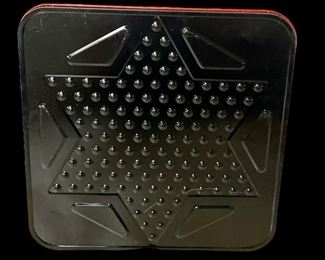 VINTAGE HOP CHING CHINESE CHECKERS METAL GAME BOARD – PRESSMAN TOY CORP.