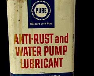 VINTAGE PURE ANTI-RUST AND WATER PUMP LUBRICANT TIN
