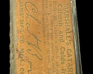 ANTIQUE DR. MARSHALL'S CATARRH SNUFF – FULL BOTTLE