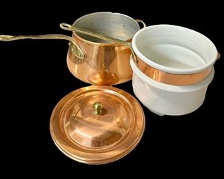 COPPER/PORCELAIN DOUBLE BOILER