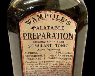 VINTAGE/ANTIQUE “WAMPOLE'S – PALATABLE PREPARATION” STIMULANT TONIC W/STRYCHNINE
