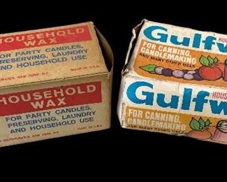 BAG LOT/3  ESSO, GULF HOUSEHOLD WAX