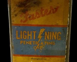 VINTAGE/ANTIQUE LIGHTNING PENETRATING OIL TIN