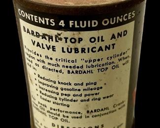 VINTAGE/ANTIQUE BARDAHL TOP OIL AND VALVE LUBRICANT TIN