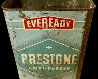 VINTAGE EVEREADY PRESTONE ANTI-FREEZE TIN