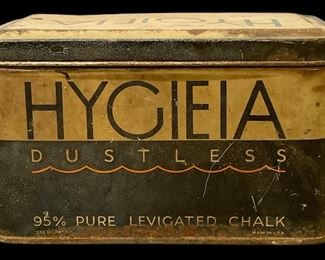 VINTAGE/ANTIQUE HYGIEIA DUSTLESS CHALK TIN