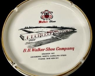 VINTAGE B.B. WALKER SHOE COMPANY ADVERTISING ASHTRAY