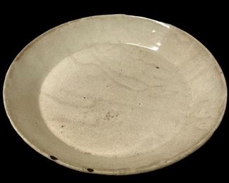 ANTIQUE POTTERY SUMI GRANITE BEERBOWER PIE PLATE