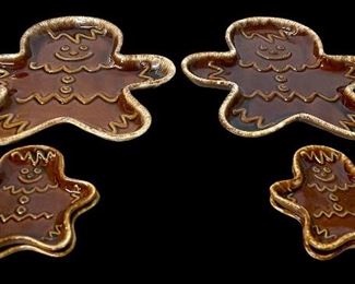 VINTAGE HULL POTTERY 3-PCS DESSERT SET              (2-SETS AVAILABLE)