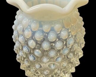 VINTAGE/ANTIQUE HOBNAIL/MOONSTONE VASE