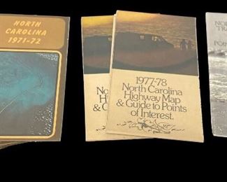 LOT/6 VINTAGE NC MAPS