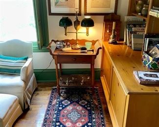 Original lamp from Charlie's Cafe, framed botanicals, and more...