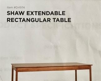 Brand new Rejuvenation table. 40 x 86 - 40 x 110 with leaves