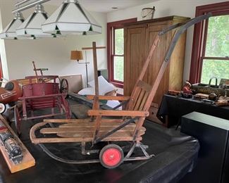 Antique push sled