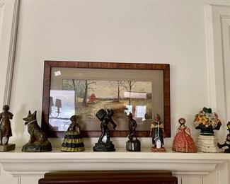 Antique iron door stops