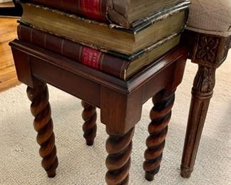 Charming "book" side table.