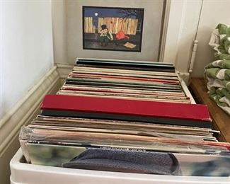 Variety of records...Eagles, Mary Poppins, Gilbert & Sullivan, Johnathan Winters, to Great Band Era.