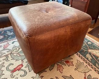 Leather Ottoman 