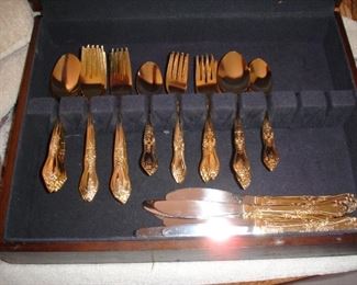 Gold tone flatware (more pieces discovered after photo was taken)