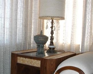 Side table (1 of 2) and lamp (1 of 2)