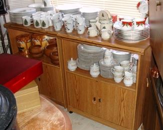 Christmas dish sets and another set below