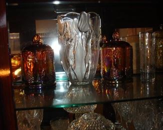 Biscuit jars and vase