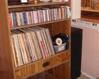 CD's, LP's and 45's. soul, blues, funk, rock. more not in photo.  Not shown is a large box of 45's with no jackets from 50's - 70's.