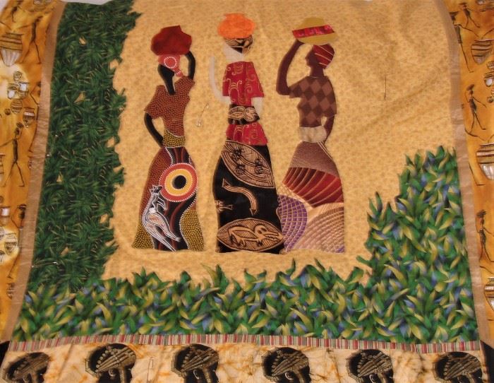 Beautiful unfinished applique quilt