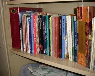 Books and magazines - most on quilting - sewing and crafts