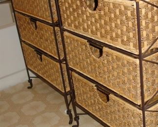 Wicker drawers