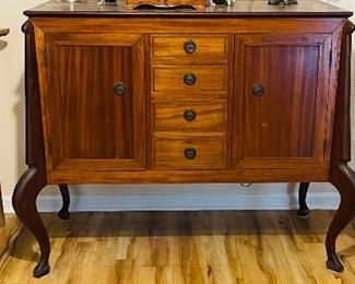 Gorgeous Cedar  Lined Linen Chest 
(2) Matching Rush Prayer Benches