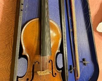 Vintage Aubert Violin with Case & Bows
