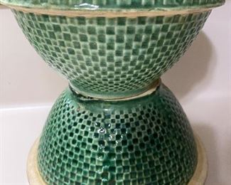Rare!!! Vintage McCoy Honeycomb Crock Bowls 