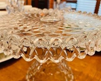 Stunning Vintage Fostoria Cake Stand found Upstairs in Barn in Original Box