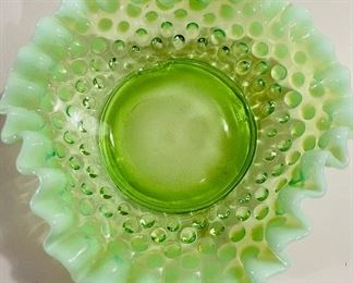 Beautiful Green Fenton Bowl