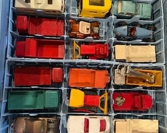 Closeup of Some of the Vintage Matchbox Vehicles 