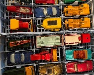 Closeup of Some of the Vintage Matchbox Vehicles 