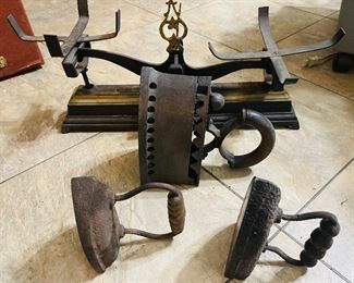 Vintage Irons & French Scale