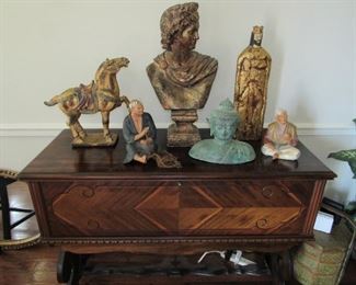 Antique inlaid cedar chest