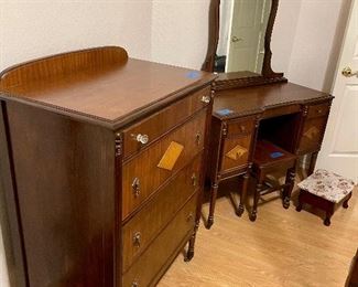 Antique dresser and vanity