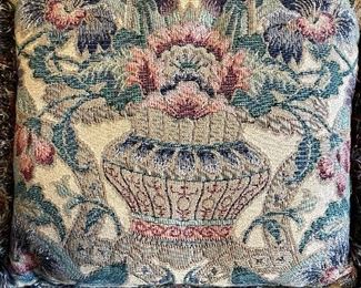 Full sofa with pillows.  Blue floral fabric.  Great condition barely used