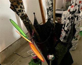 Umbrellas and Umbrella stand 