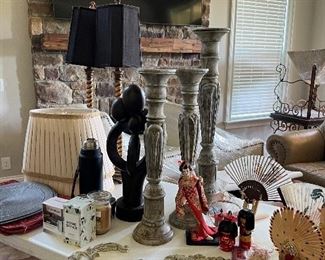 Lamps candle holders etc