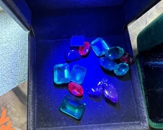 red, blue, and green sapphires