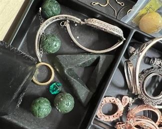 Jade, jewelry settings