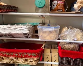 pantry wicker baskets and organizers
